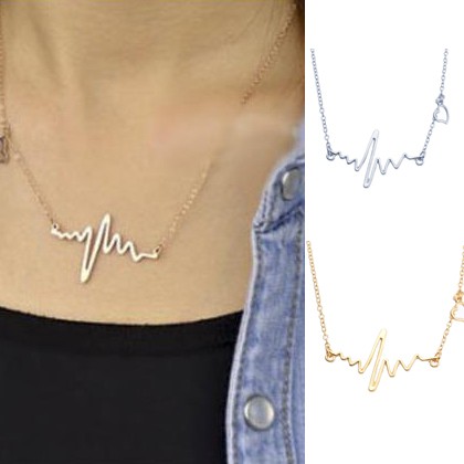 gaya korea Heartbeat Lady Fashion Kalung