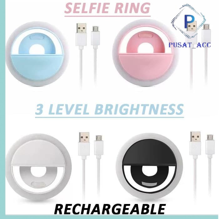 Selfie Kecil - Selfie Portable Clip Flash LED Ring Light