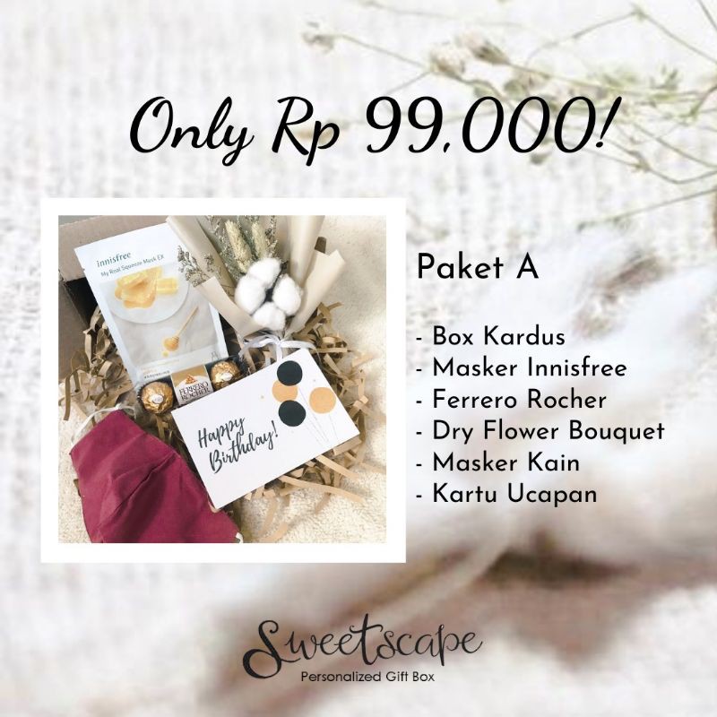 

Gift Box Package 50- Paket Hemat A - Kado Ultah