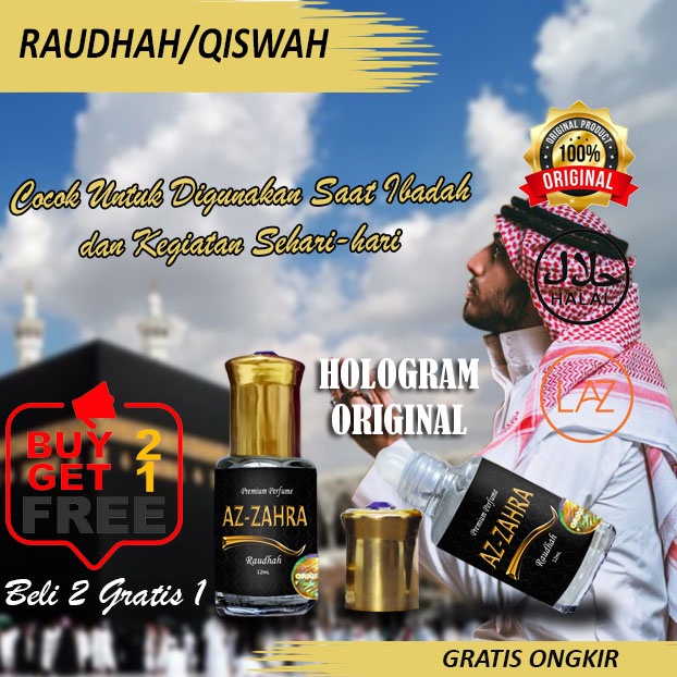 TERLARIS 12 mili Parfum Raudhah original , Parfum Raudhoh Mekah , Parfum Raudah Nabawi , Parfum Raud
