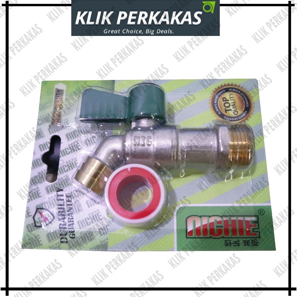 NICHIE Kran Air Kuningan Blister 1/2 &quot; / Keran Air