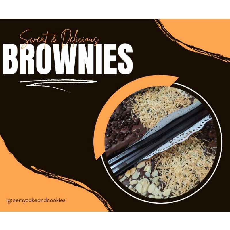 

fudgy brownis dark coklat