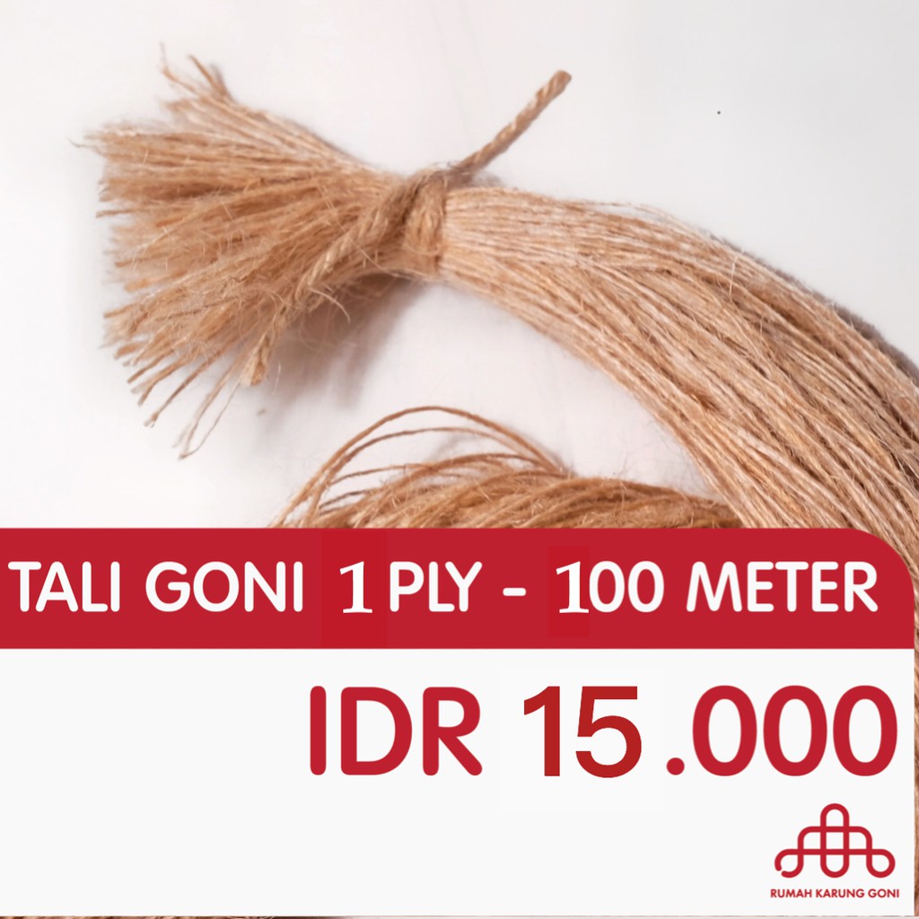 Tali Rami Tali Goni 1 Ply 100 Meter Label Baju