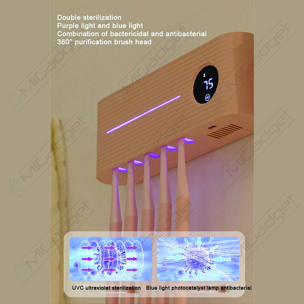 Sothing Toothbrush Sterilizer Holder Box Tempat Sikat Gigi Antibakteri