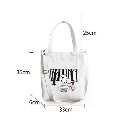 Tas Tote Bag Shoulder Sling Bag Wanita Bahan Kanvas - JC009