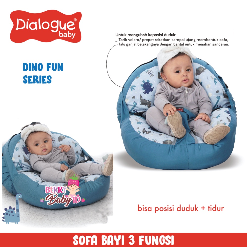 Dialogue Baby Sofa Bayi 3in1 Kasur Multifungsi Planet Dino Fun Series Berry Mart