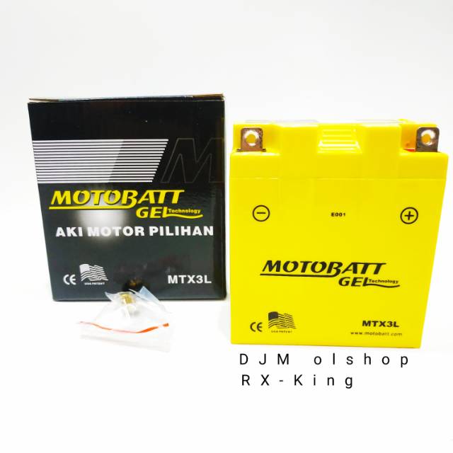 Aki Kering Motobatt MTX3L Rx-king - Ninja R Old Original