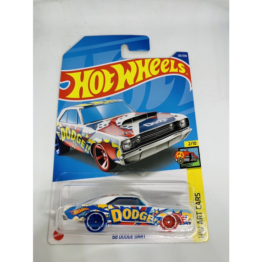 HOTWHEELS HOT WHEELS 68 DODGE KART PUTIH HW ART CARS LOT D 2022 DIECAST MINIATUR MOBIL MAINAN MOBILA