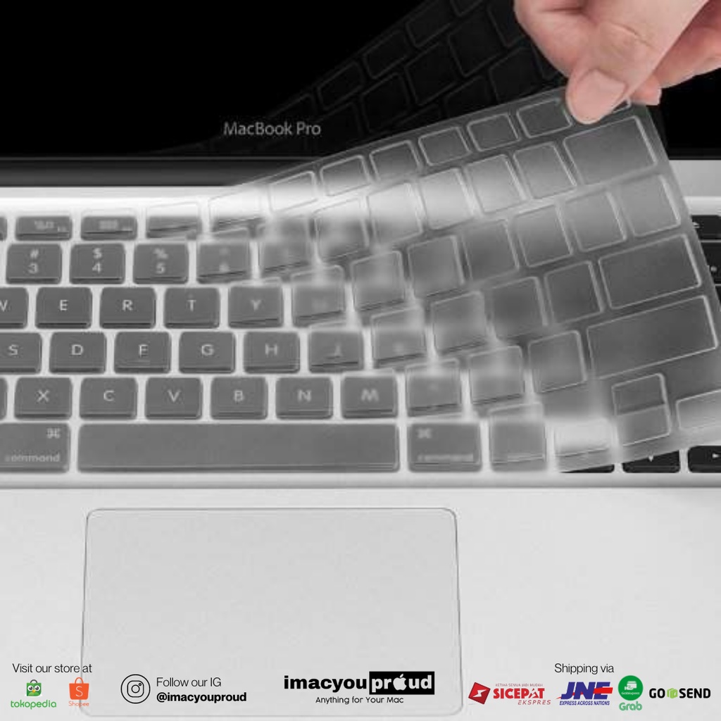 keyboard protector cover bahan silicone macbook new air pro 13 14 15 16 m1 2020 2021