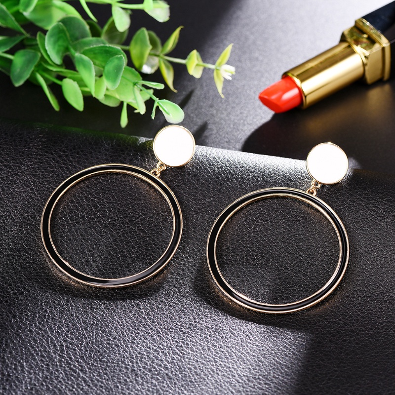 SIY  Women Earrings Luxury Jewelry Elegant Round Dangle Charms Circle Fashion Wedding