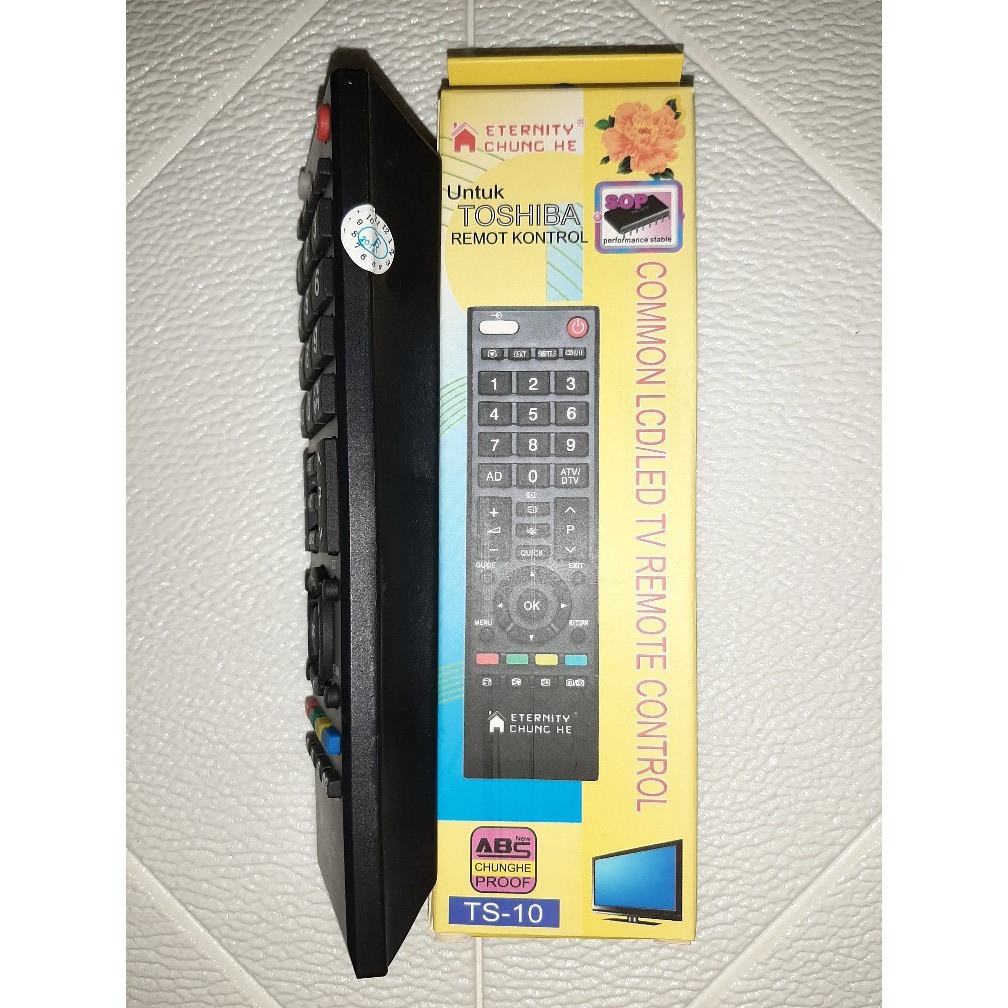 Remot Remote TV TOSHIBA Multi LED Regza TS-10 LCD LED tanpa setting