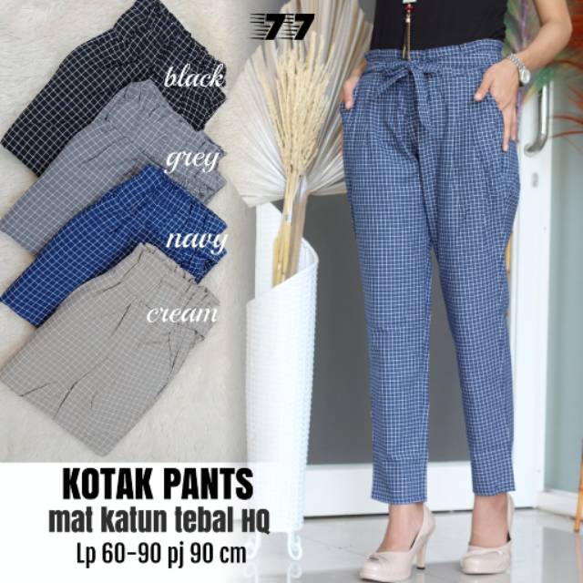 KOTAK PANTS KATUN TEBAL