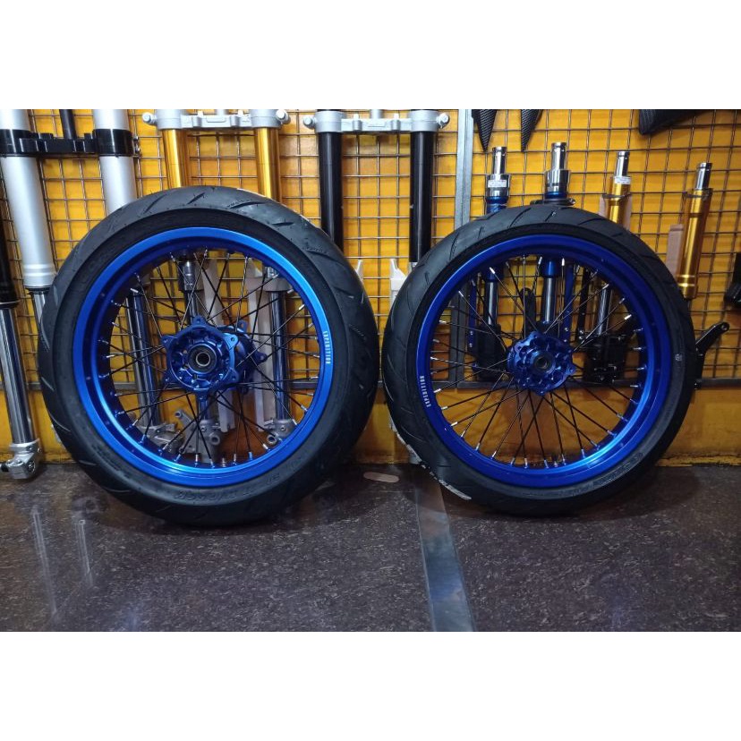 BANSET WHEELSET YAMAHA WR 155 R VELG EXPEDITION FULL SET BIRU