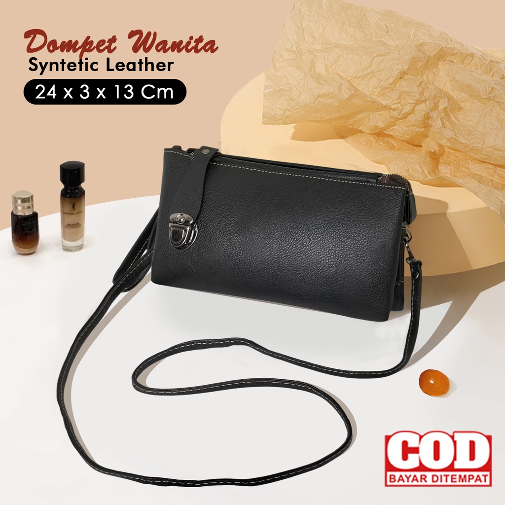 Dompet panjang wanita pouch multifungsi bisa digunakan sebagai pouch / clutch muat barang banyak