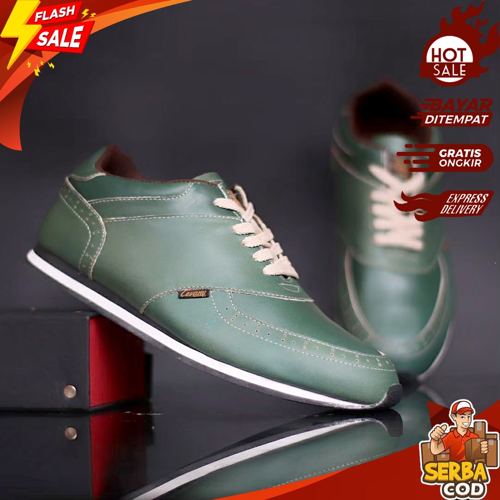 EXTREME_CORPS - Sepatu Casual Sneaker Unisex Sporty Bahan Asli Kulit Sapi Premium 100% Original - Se