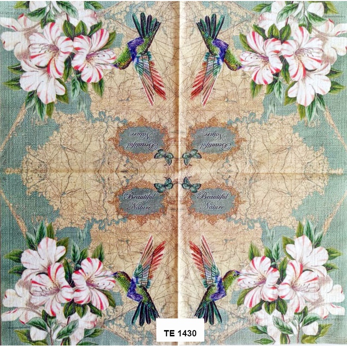 Tisu Napkin Kerajinan Decoupage Eropa 33X33 CM TE 1430 TTS