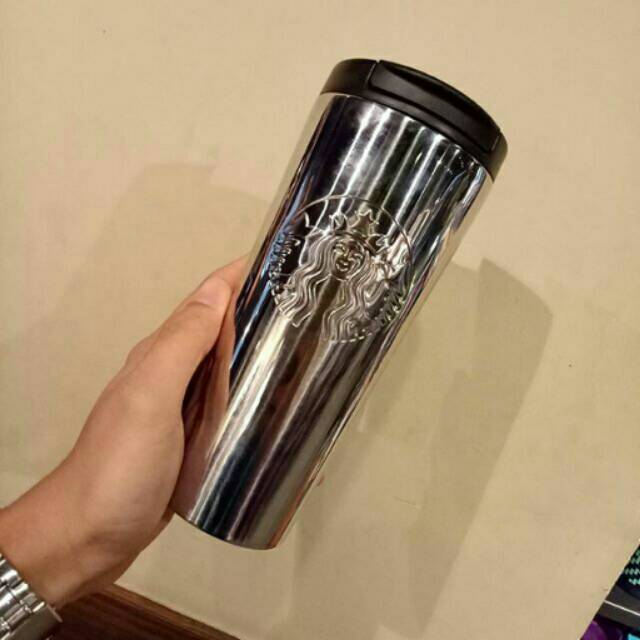 Starbucks Tumbler Siren Black Silver