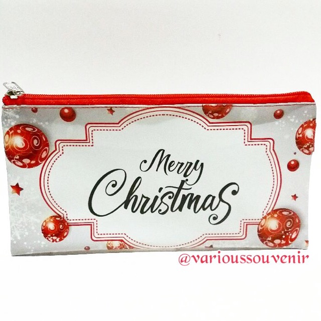 Christmas Case Tempat Pensil Souvenir Natal Christmas Sekolah Minggu Cosmetic Pouch Tempat Kosmetic