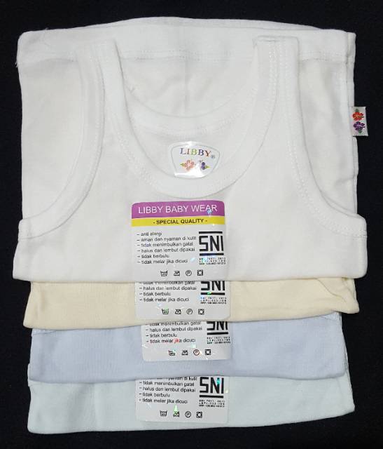 Libby Singlet Dalam Bayi 0-3/1053-6  / Singlet dalam NB / Kaos Dalam Bayi Libby