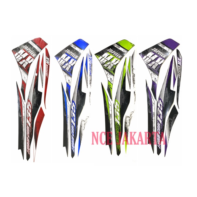 STIKER STRIPING JUPITER MX TAHUN 2013 MERAH HIJAU BIRU UNGU