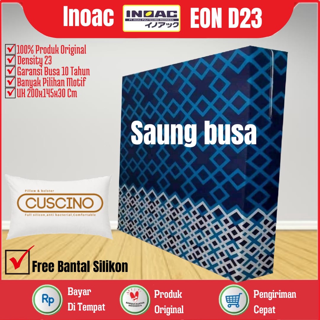 Kasur Busa Inoac Murah No 3 Tebal 30cm EON LG D23 Uk 200x145x30 Cm Garansi 10 Tahun Original