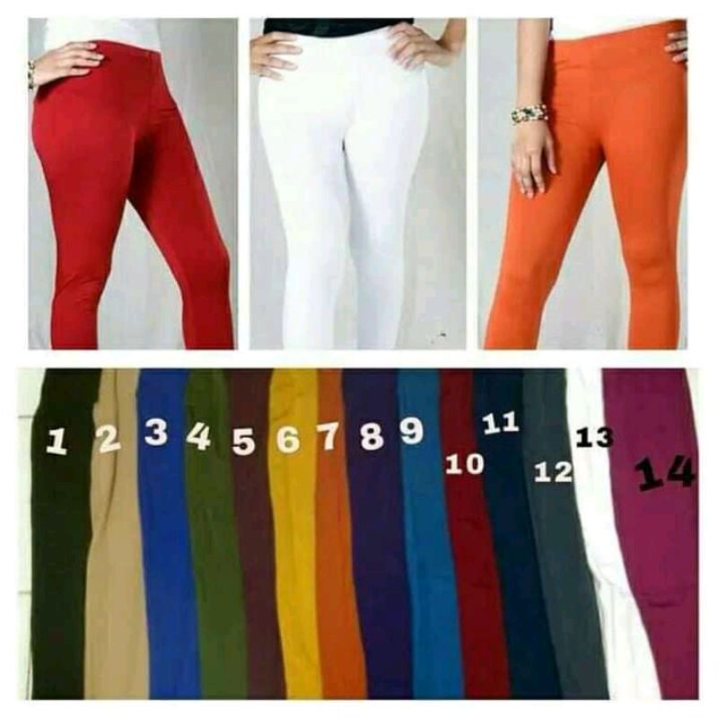 celana legging panjang bahan spandek balon/licin adem lembut elastis&amp;tebal