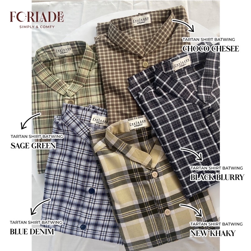 TARTAN SHIRT BATWING | KEMEJA KOTAK-KOTAK TEBAL &amp; GA TERAWANG