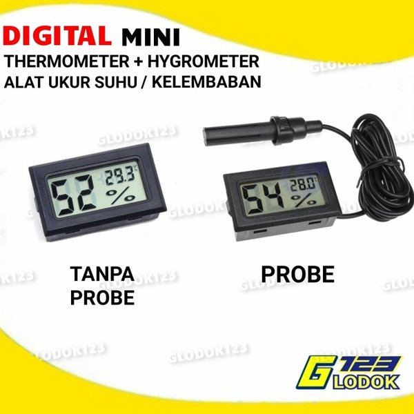 Mini Digital Thermometer Hygrometer Termometer Alat Ukur Kelembabann