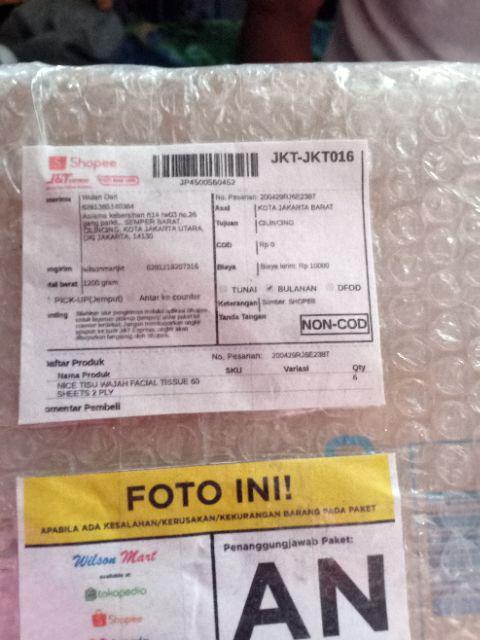 Nice Tisu Wajah Facial Tissue 60 Sheets 2 Ply