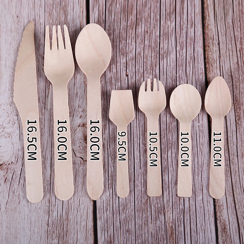 Jual Pcs Sendok Kayu Cm Disposable Wooden Spoon Birch Wood