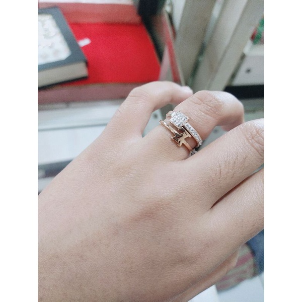 Cincin Titanium Size 6 Replika Tiffanyy.co Replika Guccii dan Cartieer aksesoris Korea style