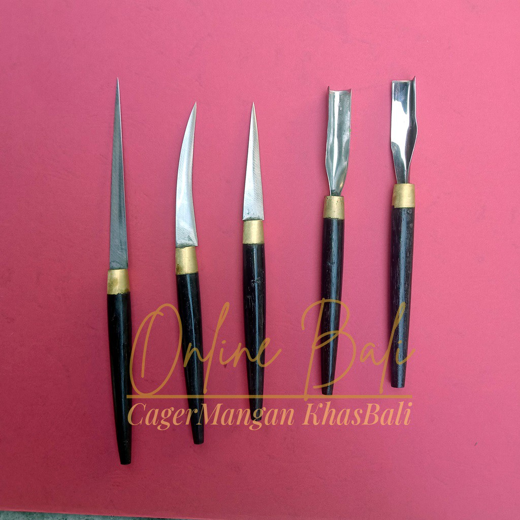 SATU SET PISAU GARNISH UKIR BUAH ANTI KARAT | PISAU CARVING