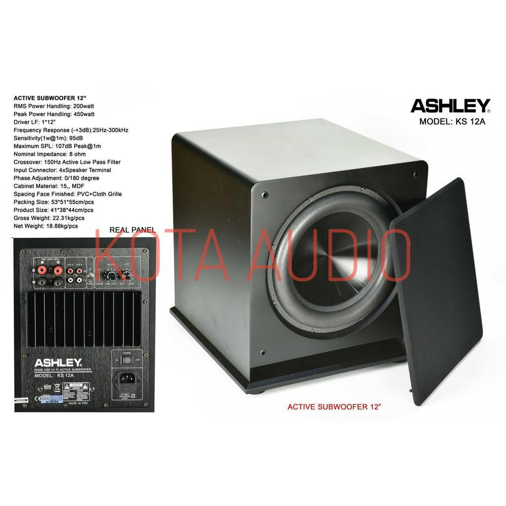Subwoofer aktif ashley KS-12A 2 inch speaker Ashley KS 12A KS12A