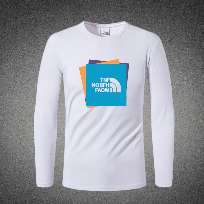 ⭐️⭐️⭐️⭐️⭐️BAJU North face men's long-sleeved T-shirt Korean version of the trend of TNF slim round n