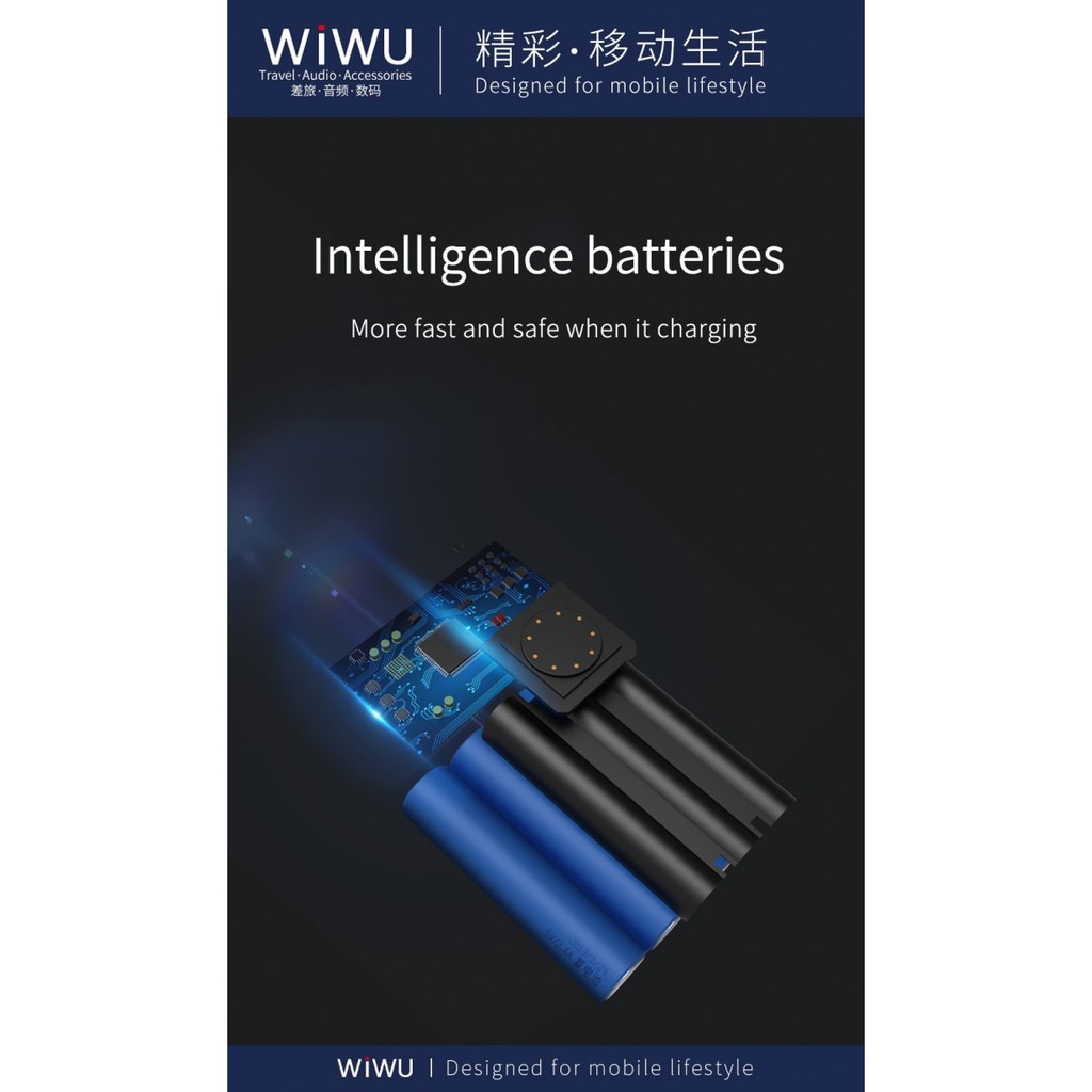 WIWU POWER CUBE HKL-USB37 - 2-in-1 Power Bank 5000mAh and Wall Charger