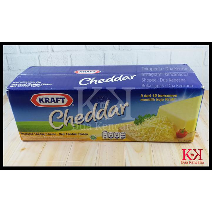 

Termurah Cheese Keju Cheddar Kraft 2 KG Processed Cheddar Cheese