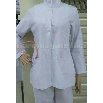 Baju Perawat Bidan Dinas AKPER AKBID Wanita Lengan Panjang