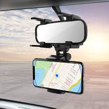 Phone Holder Mobil Kaca Spion Mirror Rearview Car Stent Mount HP GPS