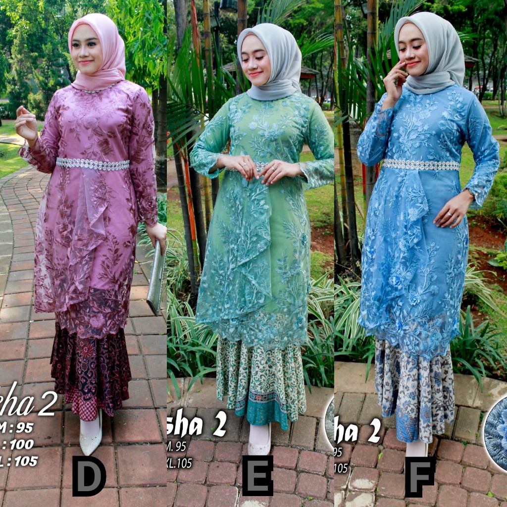 Kebaya Modern Tulle Ayesha Aneka Warna