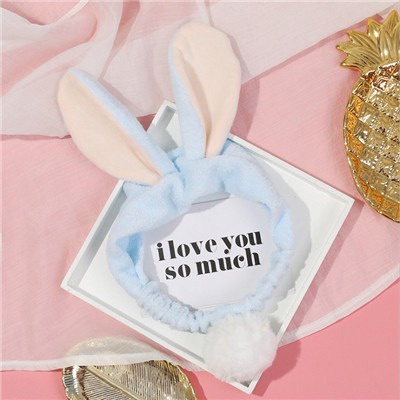 AC013 Bandana Bando Headband Makeup atau Cuci Muka Motif Imut dan Lucu Model Korea Rabbit Big Ears