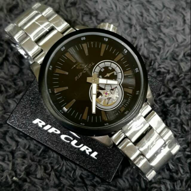 Jam Tangan Pria RIPCURL RECON Otomatis, Mesin Original ,Silver