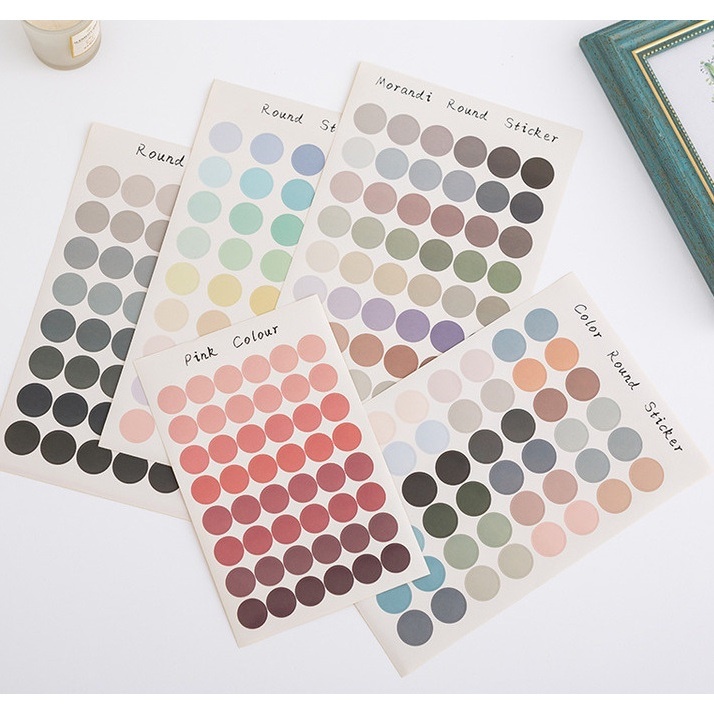 

Dot Stiker Morandi Round Sticker untuk Deco Jurnal Scrapbook