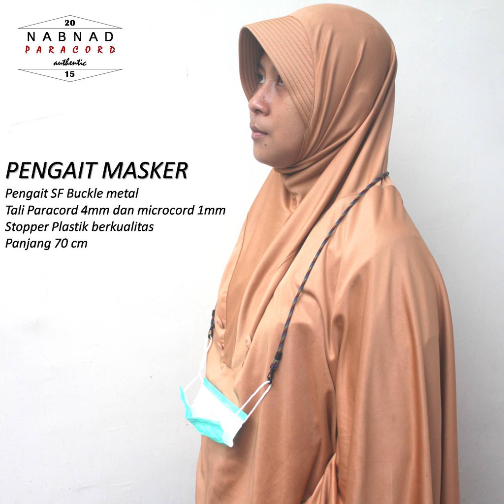 Thomgear Tali Masker Gantungan Masker Paracord Premium Tali Hijab Tali Pengait Masker Masker