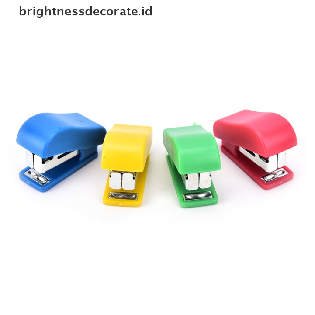 Stapler Mini Tanpa Staples Motif Kartun Untuk Kantor / Sekolah