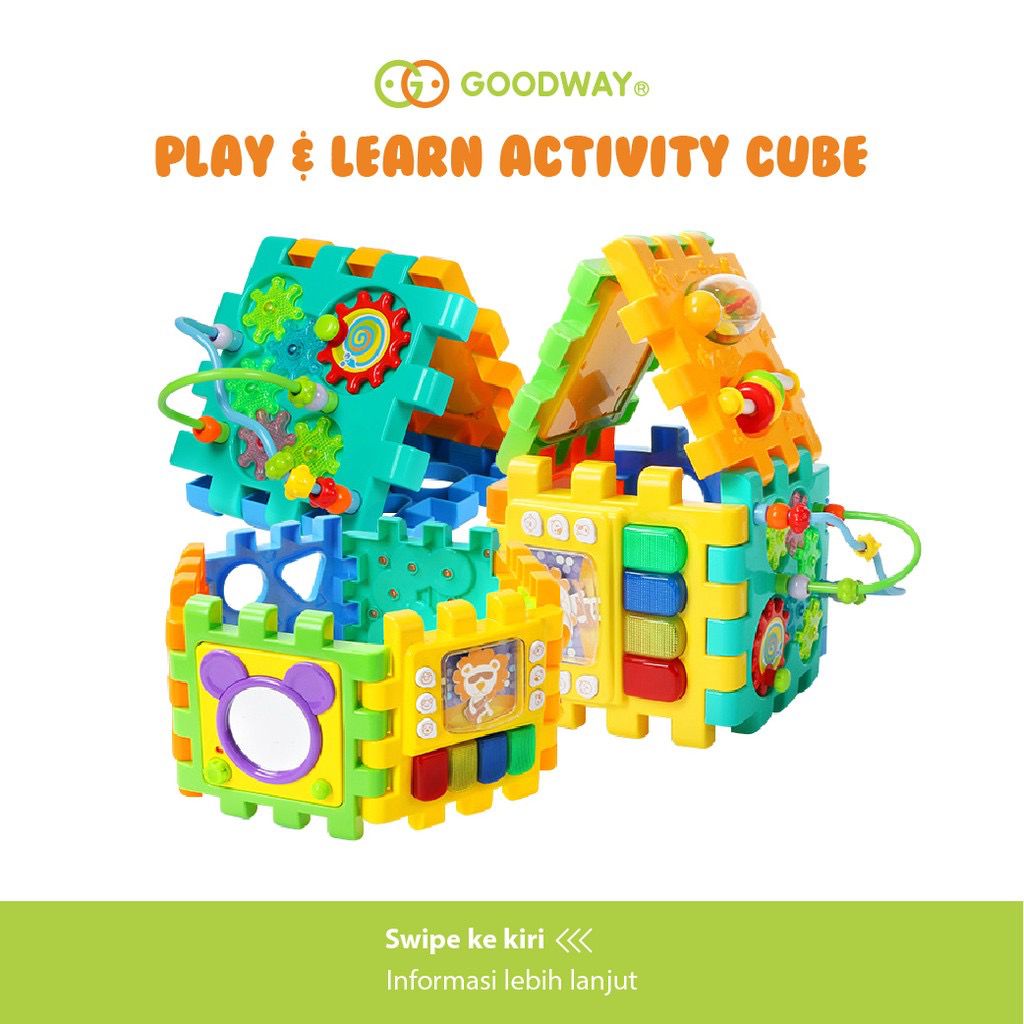 Goodway Play &amp; Learn Activity Cube / Mainan Edukasi Anak Puzzle