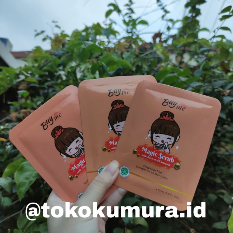 BuyMe Magic Scrub Viral Charcoal Scrub Pemutih Badan Masker Buy Me Whitening Viral