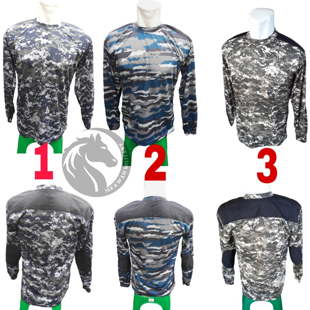 Kaos Loreng Lapangan - Kaos Army - Kaos Panjang Loreng - TNI - Banser - Tactical - Marinir