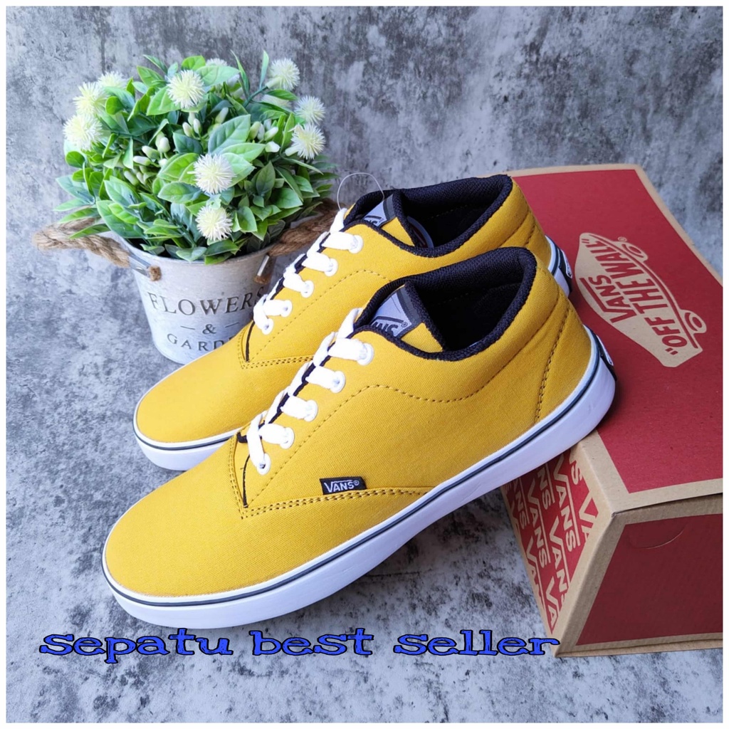 COD Sepatu Sekolah Vans Era Authentic California kuning Pria Wanita