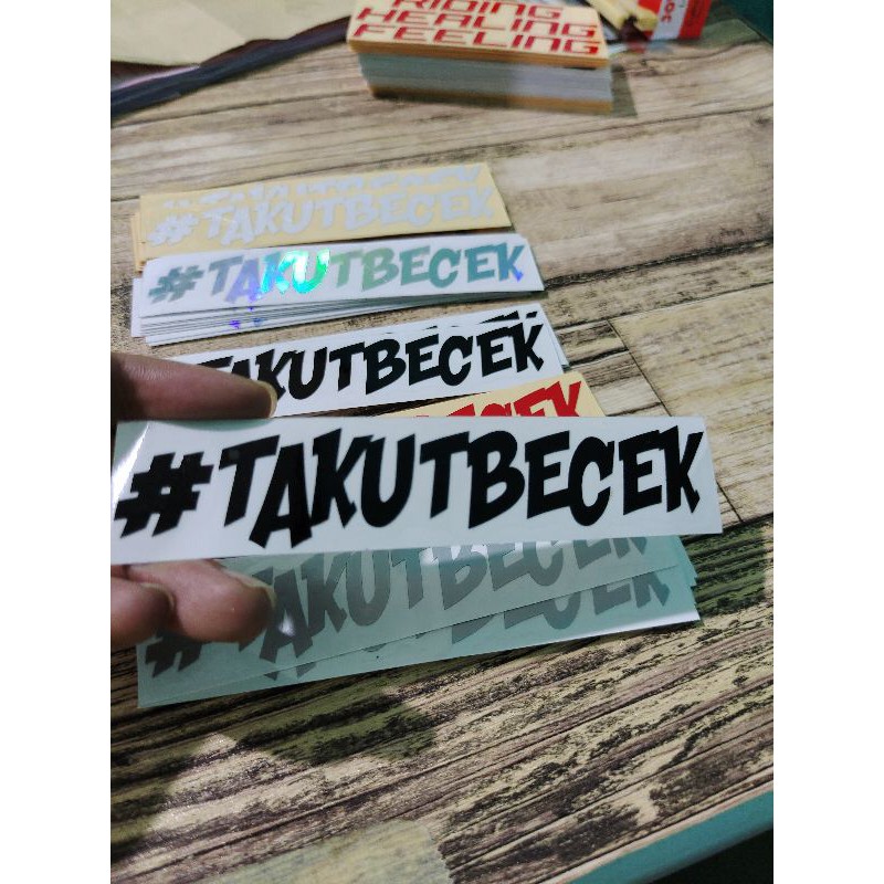 STICKER TAKUT BECEK CUTTING