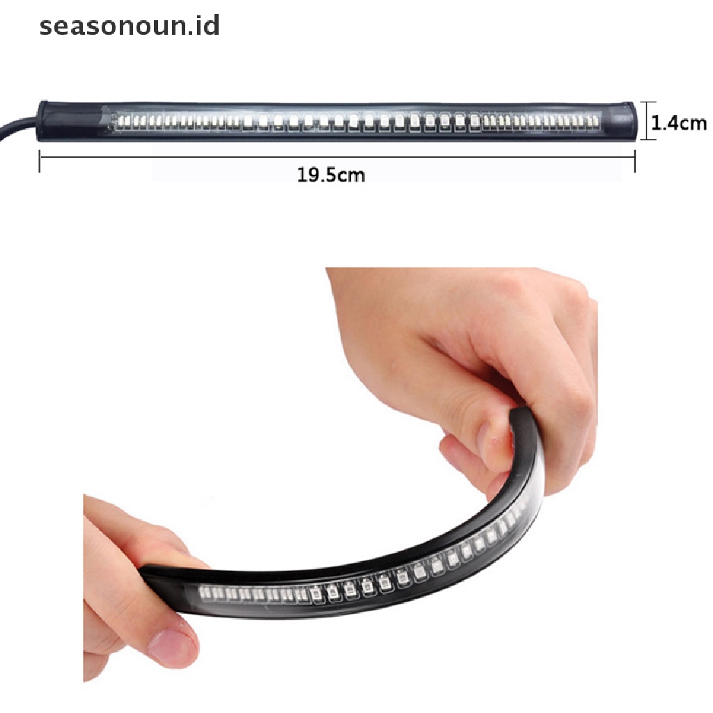 (seasonoun) Lampu Belakang / Rem / Sein 48-led Flexible Untuk Motor